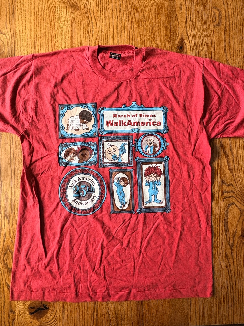 Vintage March of Dimes WalkAmerica Reddish Graphic T-shirt- XL